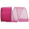 Reliant Ribbon Sheer Glitz 2 Value Wired Edge Ribbon Fuchsia 2.5 in. x 10 yards 99910W-222-40F